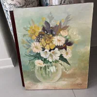 تابلو نقاشی گلدان گل
