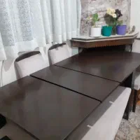 میز ناهارخوری ۶ به ۸ نفره متغییر با صندلی ترک اصل