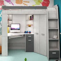 تخت دوطبقه ولی یکنفره ۳۴۵۶۷|تخت و سرویس خواب|برخوار, |دیوار