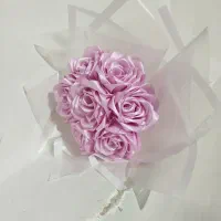 دسته گل و تک شاخه گل رز روبانی|گل مصنوعی|مراغه, |دیوار