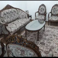 مبل استیل فرهی ۲رومنبت ۹ نفره چوب گردو