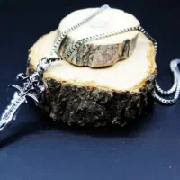 گردنبند زنجیر استیل مردانه طرح شمشیر