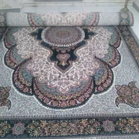 یک جفت فرش تمام نخ سرمه ای جدید