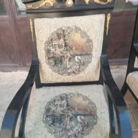 مبل سلطنتی کلاسیک ۷ نفره|مبلمان خانگی و میز عسلی|ایوان, |دیوار