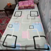 تخت آهنی یک نفره با تشک|تخت و سرویس خواب|قوچان, |دیوار