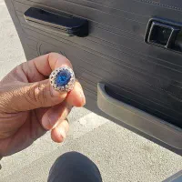 انگشتر نقره یاقوت کبود