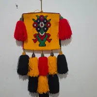 پشتی گلبم بافی و یک عدد چنته|پشتی|سروستان, |دیوار