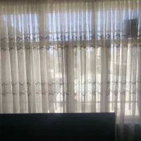 پرده تور طرح دار