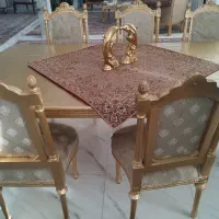 سرویس غذاخوری 8نفره و مبل استیل 7نفره