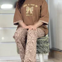 ست تیشرت و شلوار نخ پنبه