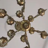 لوستر برنز ۱۲شاخه|لوستر و چراغ آویز|تهران, زنجان جنوبی|دیوار