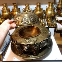 منقل سماور دار برنجی *|کلکسیون اشیاء عتیقه|همدان, |دیوار