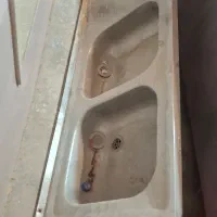 کابینت فلزی با هود و سینک|آب‌چکان و نظم‌دهنده ظروف|طرقبه, |دیوار