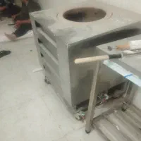 تنور کبابی گاز سوز میز تمام استیل و خمیر زن