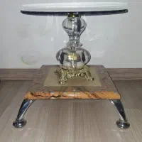 میز تلفن شیشه ای