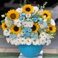 گلدان گل پرهام کد ۱۶۶۳ گلاریس
