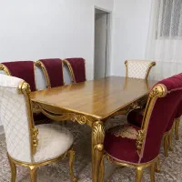 میز نهار خوری ۸نفره سلطنتی بسیار تمیز و سالم