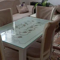 مبل8نفره،جلومبلی،عسلی،میزناهارخوری با4عددصندلی|مبلمان خانگی و میز عسلی|سقز, |دیوار
