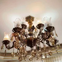 لوستر برنجی|لوستر و چراغ آویز|تبریز, |دیوار