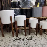4تا پایه گل 4تا گلدون سفید