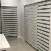 پرده زبرا طرح چوب مینیمال