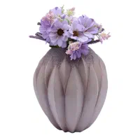 مجسمه پلی استر گلدان بامبو