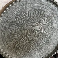 سینی مسی ظروف آنتیک عتیقه دکوری|کلکسیون اشیاء عتیقه|سمنان, |دیوار