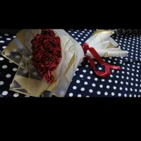 دسته گل روبانی زیبا|گل مصنوعی|زابل, |دیوار