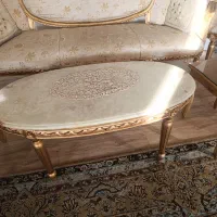 مبل استیل ۹ نفره با میز سنگ مرمر و غذا خوری|مبلمان خانگی و میز عسلی|قزوین, |دیوار