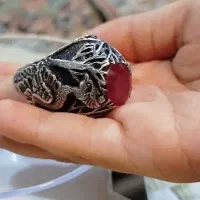 انگشتر نقره رکاب قلم  سه بعدی استاد علیار|جواهرات|مشهد, کوشش|دیوار