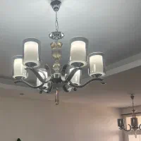 ۳عدد لوستر مدرن استیل و کریستال