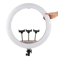 چراغ رینگ لایت 26 تا 55 سانت بهمراه پایه فلزی 2متر