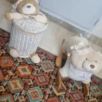 ست صندلی راک و سبد اسباب بازی خرسی