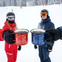 ماگ لعابی فلزی نشکن دو سایز(گالری شیوا)