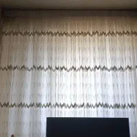 پرده حریر توری با زیر پرده ای