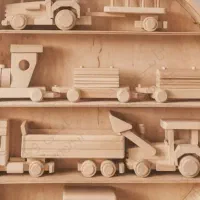 ماشینهای کوچک چوبی|اسباب‌بازی بچه|بجنورد, |دیوار