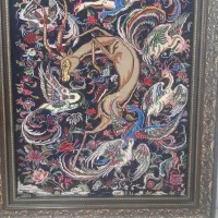 تابلو فرش دستباف بیجار  نقشه استاد لک