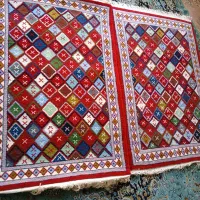 جفت قالیچه دستبافت نو نقشه تک