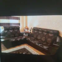 مبل قهوه ای ال راحتی ۷نفره|مبلمان خانگی و میز عسلی|شیراز, سینما سعدی|دیوار