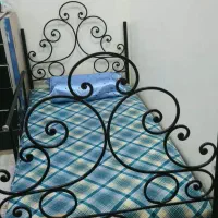 تخت خواب فلزی دو طبقه بدون تشک|تخت و سرویس خواب|ری, سیزده آبان|دیوار