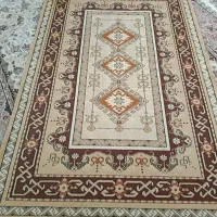 گلیم فرش کرم رنگ با ابعاد ۲۲۵×۱۴۵