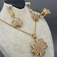 نیم ست برگ فیوژن وزن ۹.۴۱۰ طلا بدون اجرت|جواهرات|تهران, شمشیری|دیوار