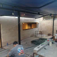 سایه بان برقی شش متر و نیم طول سالم کم کار