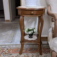 *فروش میز آباژور+۳ عدد عسلی رنگ استخوانی*