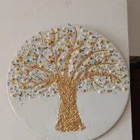 تابلوی رزینی درخت زندگی|صنایع دستی و سایر لوازم تزئینی|قروه, |دیوار