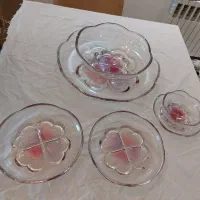 کریستال ظروف قدیمی  لانگ برنجی نوری تاکه