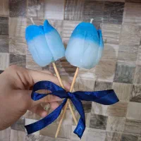 دست گل شمع. گل لاله|صنایع دستی و سایر لوازم تزئینی|کیاکلا, |دیوار