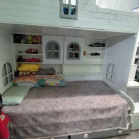تخت دوطبقه کودک نوجوان طرح کلبه