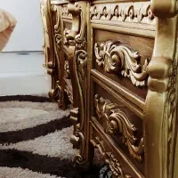 تخت دونفره همراه تشک دونفره و دو عدد پاتختی|تخت و سرویس خواب|بومهن, |دیوار