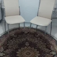 صندلی چرم پایه فلزی